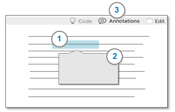 Annotation displayed in a pop-up.