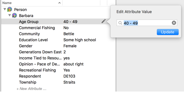 Setting attribute values for a case in List View.