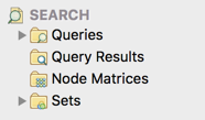 Queries and Search Folders organized under Search in Navigation View.