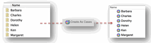 Process of creating cases from interview files.