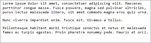 Text file without timestamps or speaker names.
