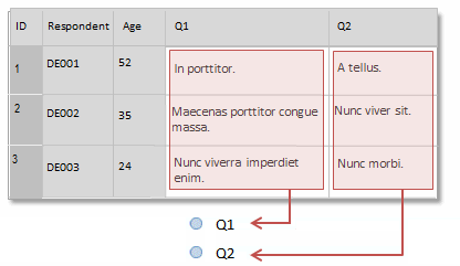Making nodes from columns in a survey dataset.