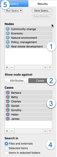 Example of Crosstab query criteria.