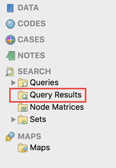 Query Results folder in Navigation View.