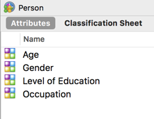 Person classification with attributes for Age, Gender, Level of Education and Occupation.
