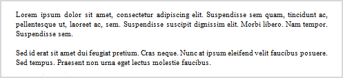 Example of paragraphs without timestamps