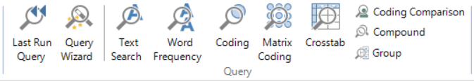 Options of the Query ribbon.
