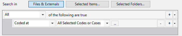 Coding query criteria.