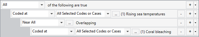 Building the criteria for a Coding query.