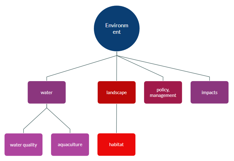 Example of a Mind map.