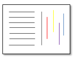 Printed document with coding stripes displayed on the right.